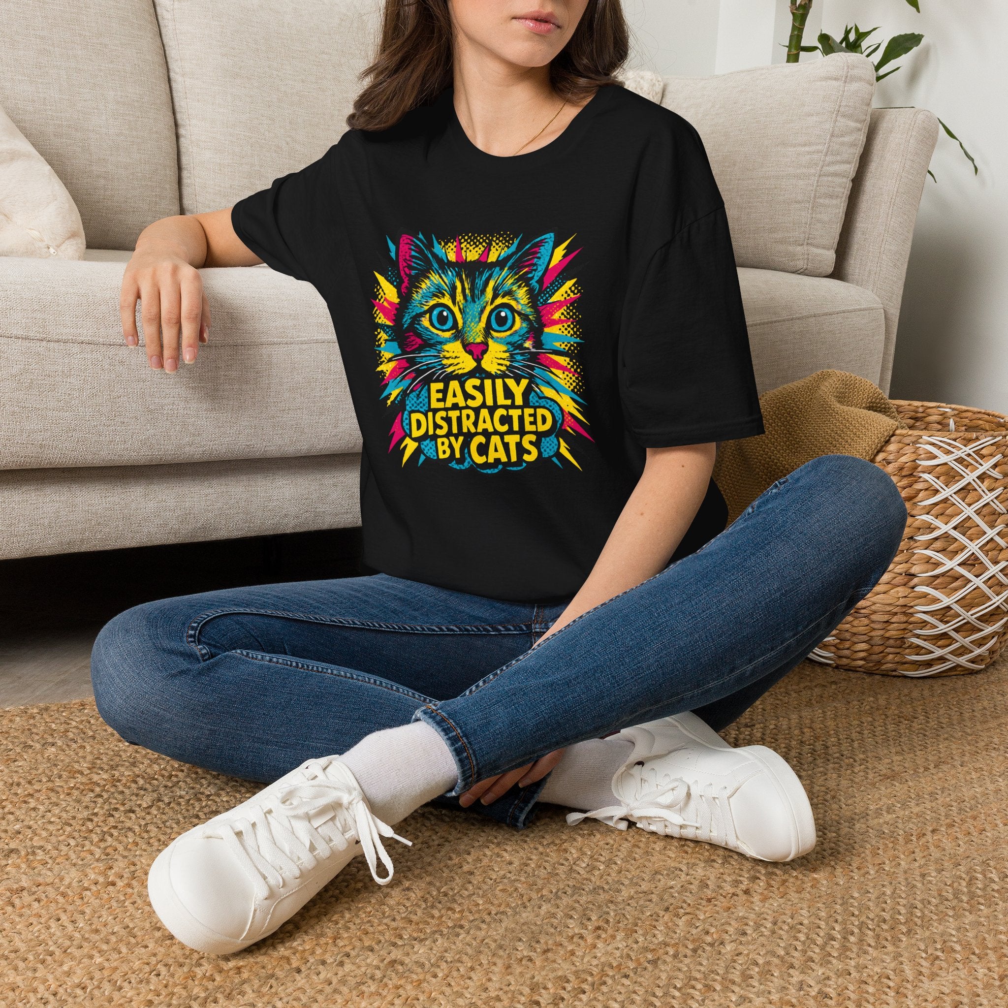 Easily Distracted by Cats T-Shirt